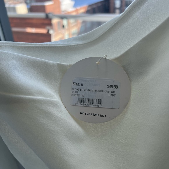 One Shoulder Top - White - Picture 3 of 3